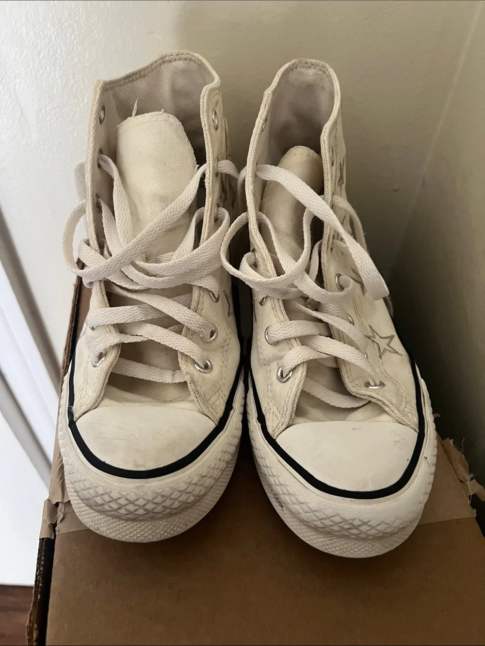 Converse Kids High-Top Sneakers in Off-White